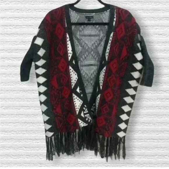 Sweaters - Coco+Carmen Aztec 3/4 sleeve cardigan southwestern feminine stable collection